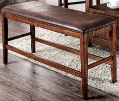 Furniture of America® Wichita Light Walnut Counter Height Bench