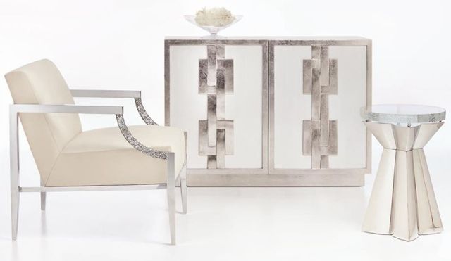 Bernhardt Anika Stainless Steel Chairside Table 5