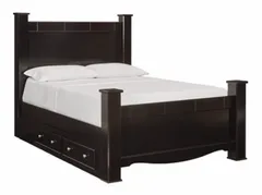 Signature Design by Ashley® Mirlotown Almost Black Queen Poster Bed with Storage