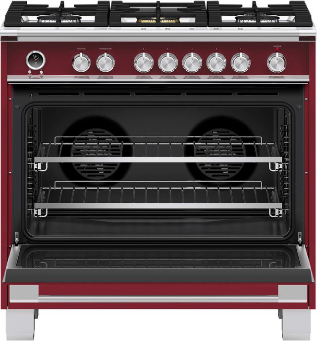 Fisher & Paykel 36" Red Free Standing Dual Fuel Range 2