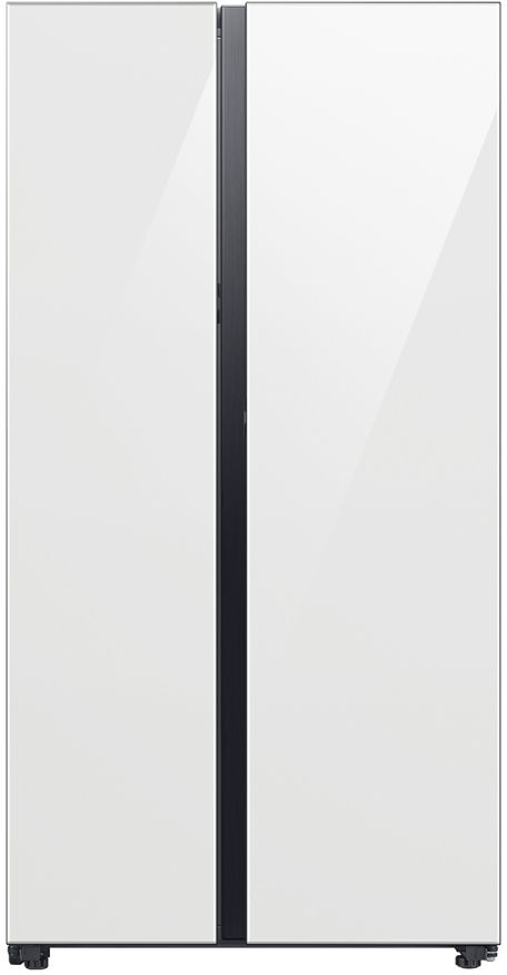 Samsung Bespoke 22.6 Cu. Ft. White Glass Counter Depth Side-by-Side Refrigerator-0