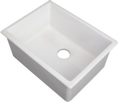 ZLINE Rome 24" White Matte Dual Mount Single Bowl Fireclay Kitchen Sink