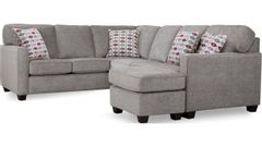 Decor-Rest® Furniture LTD 2541 2-Piece Rico Gray Sectional Sofa