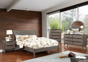 Furniture of America® Lennart II 4-Piece Gray Full Bed Set