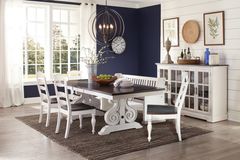 Sunny Designs Carriage House 6pc Trestle Table Dining Group P15926789