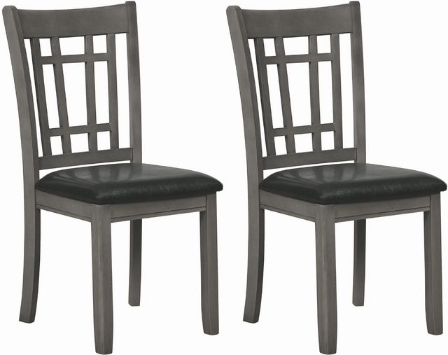 Coaster® Lavon 2-Piece Black Medium Grey Upholstered Dining Chairs