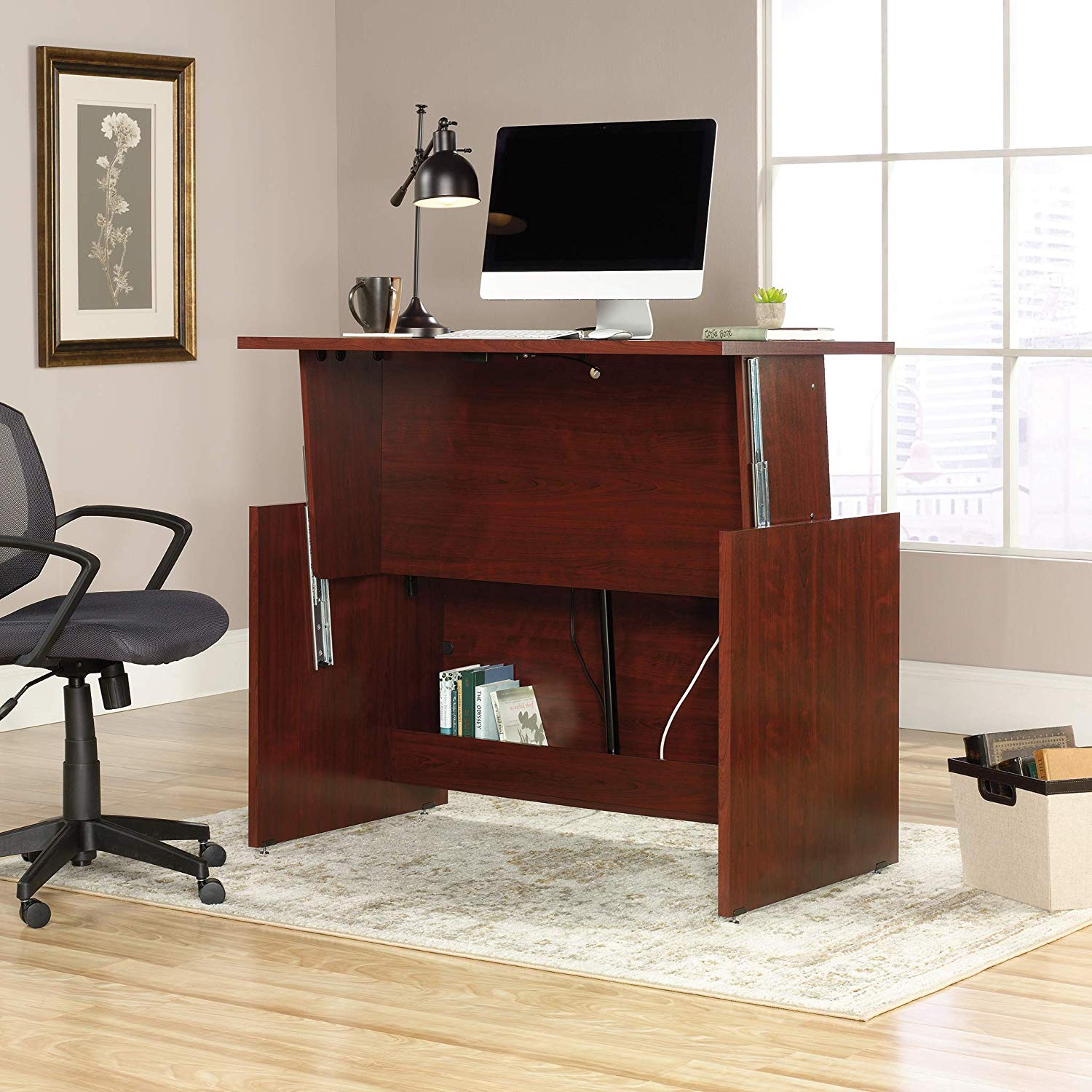 sauder sit stand desk