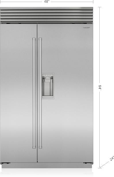Sub-Zero® Classic Series 28.4 Cu. Ft. Stainless Steel Side-by-Side Refrigerator 1
