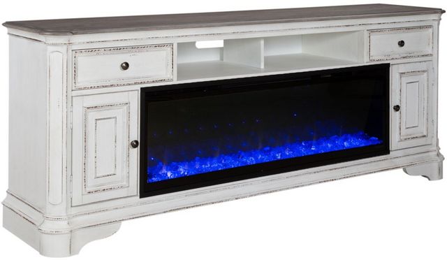 Liberty 82'' Fireplace TV Console with Fire-0