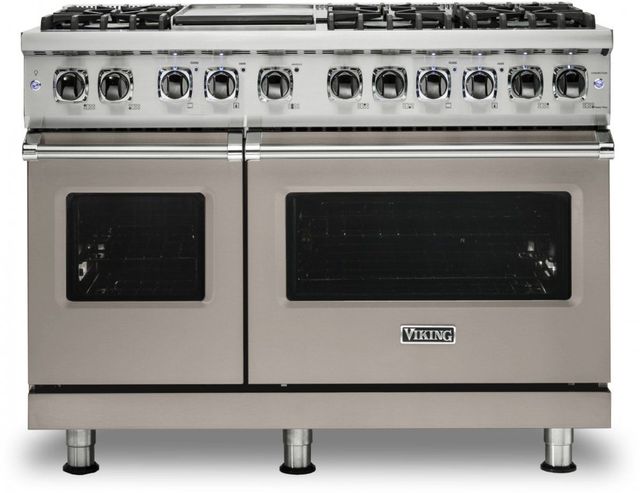 Viking® 5 Series 48" Pacific Grey Pro Style Dual Fuel Liquid Propane Gas Range with 12" Griddle