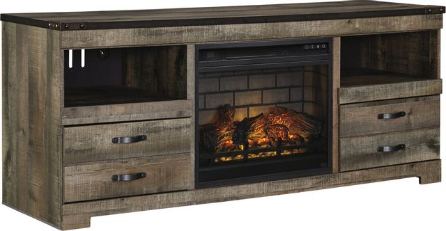 Signature Design by Ashley® Trinell Gray 63" TV Stand with Electric Fireplace 0