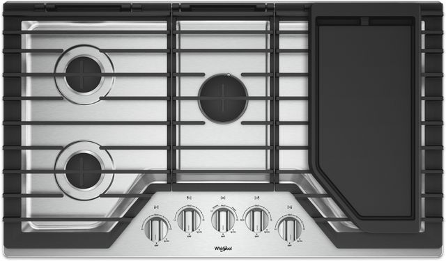 Table de cuisson au gaz Whirlpool® de 36 po - Acier inoxydable 1