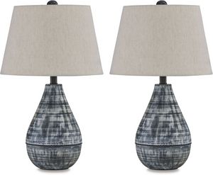 Signature Design by Ashley® Erivell Set of 2 Taupe/Black Table Lamp Set