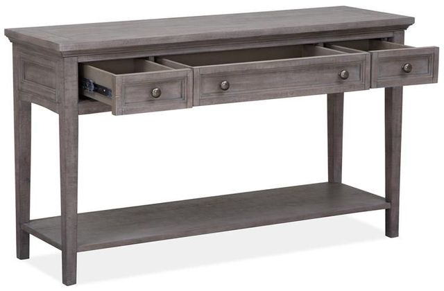 Magnussen Home® Paxton Place Dovetail Grey Rectangular Sofa Table 1