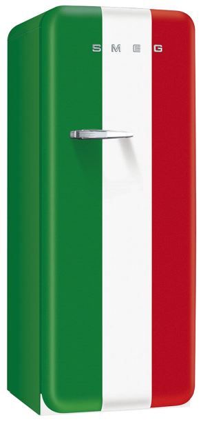 Smeg 50's Retro Style Aesthetic 9.22 Cu. Ft. Top Freezer Refrigerator-Italian Flag-0