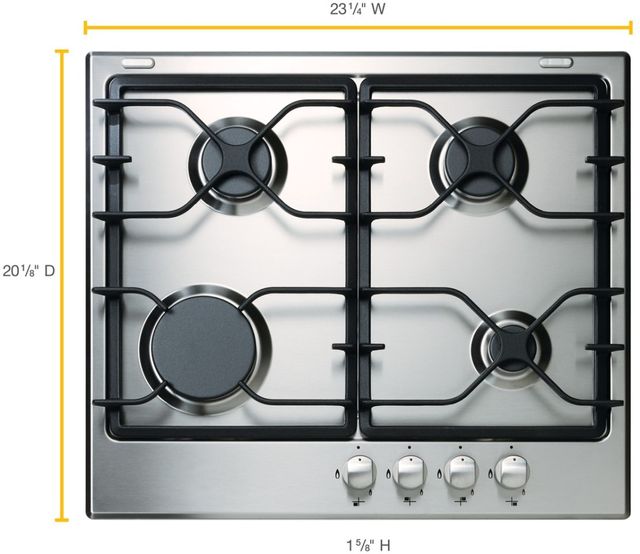 Whirlpool® 24" Black On Stainless Gas Cooktop 3