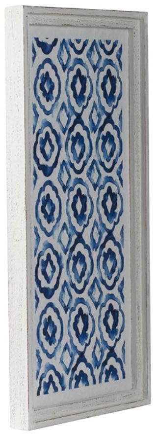 A & B Home 2-Piece Blue/White Wall Decor Sculpture Set | Wood's Furniture