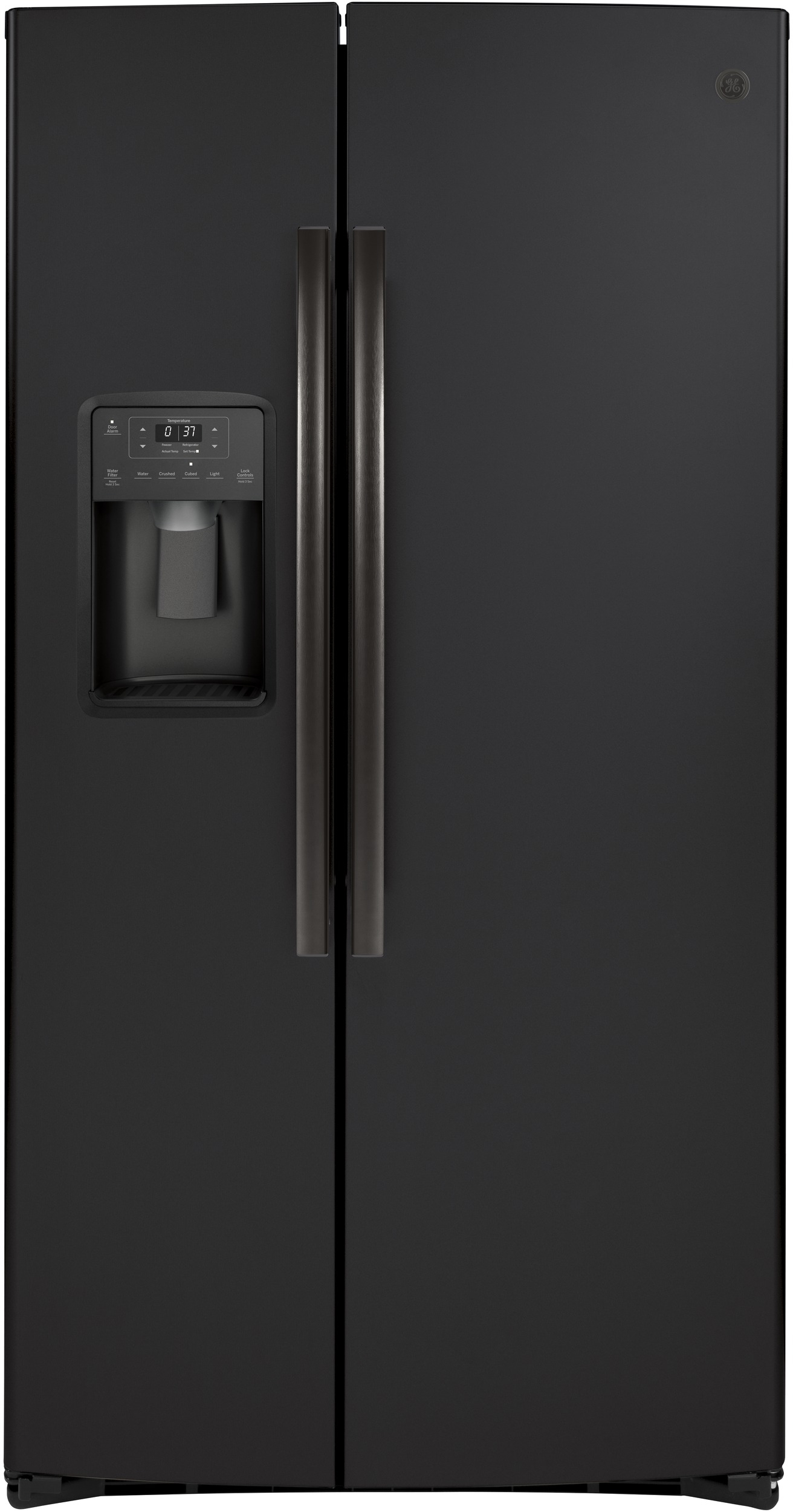 GE® 25.1 Cu. Ft. Black Slate Side-By-Side Refrigerator-GSS25IENDS