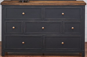 A-America® Stormy Ridge Bedroom Chicory/Slate Black Dresser