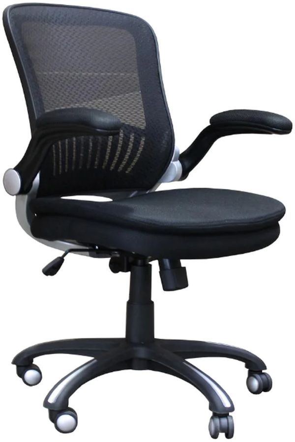 Parker House® Black Fabric Desk Chair-0