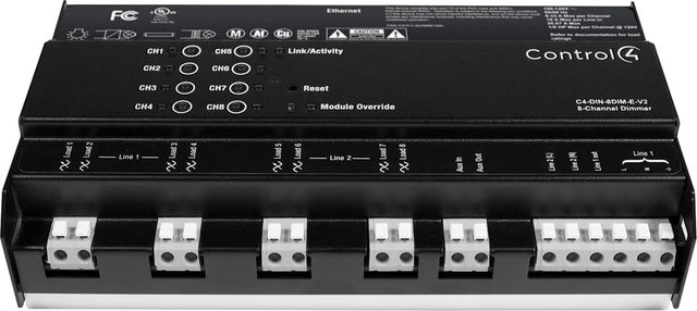 Control4® DIN-Rail 8-Channel Adaptive Phase Dimmer V2
