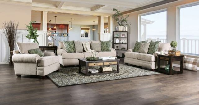 Furniture of America® Hatfield 2-Piece Cream Piece Sofa and Loveseat Set