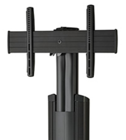 Chief® Black Medium Fusion™ Manual Height Adjustable Floor AV Stand 1