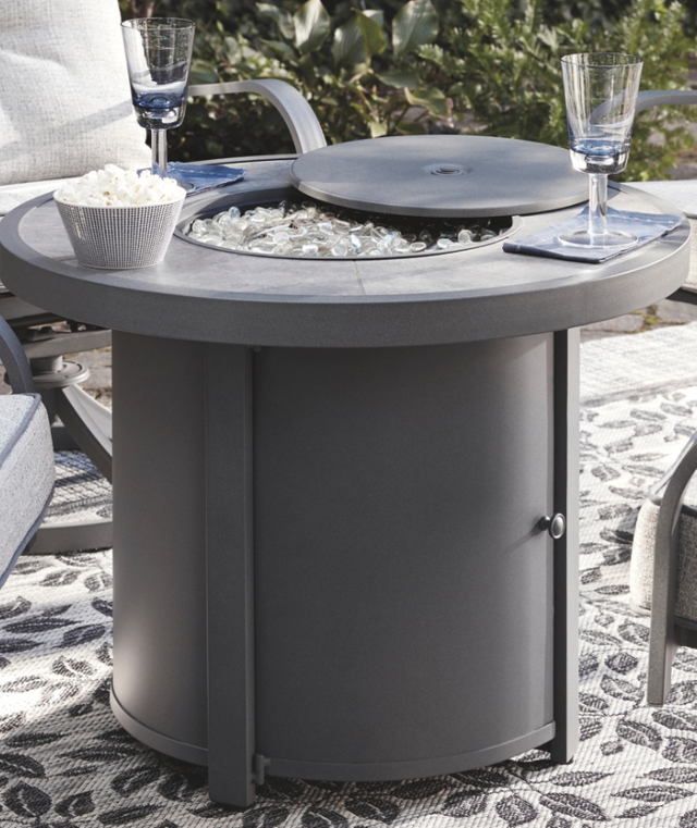 Signature Design by Ashley® Donnalee Bay Dark Gray Round Fire Pit Table 6