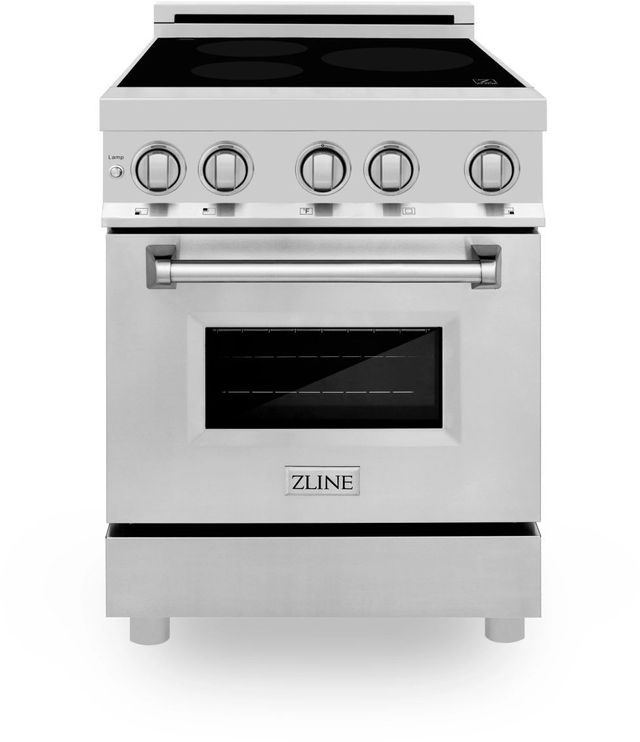 ZLINE 24 2.8 Cu. ft. Induction Range with A 3 Element Stove and Electric Oven in Stainless Steel (RAIND-24)