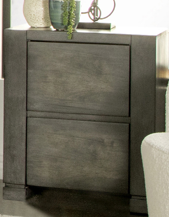 large gray nightstand