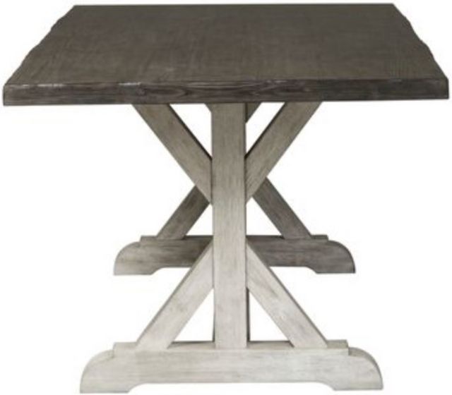 Liberty Willowrun Weathered Gray Trestle Table-2