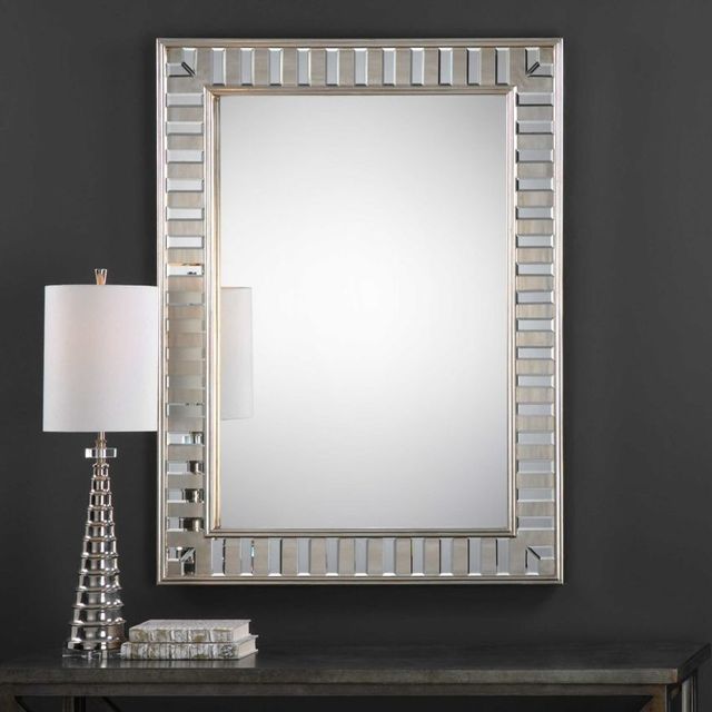 Uttermost® by Jim Parsons Lanester Silver Leaf Mirror-1