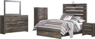 Signature Design by Ashley® Drystan 5 Piece Brown Full Panel Bedroom Set
