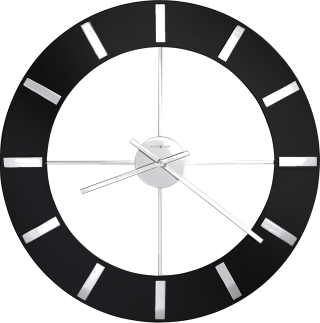 Howard Miller® Onyx 30" High-Gloss Black Wall Clock