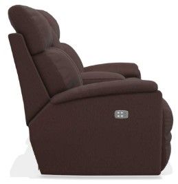 La-Z-Boy® Talladega Chestnut Leather Power Reclining Loveseat with Headrest and Console 18