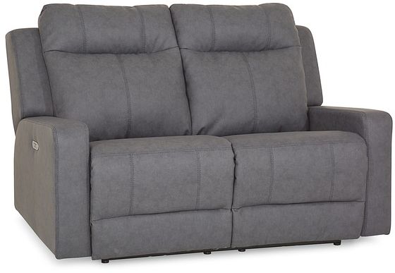 Palliser® Furniture Redwood Gray Power Reclining Loveseat with Power Headrest-0
