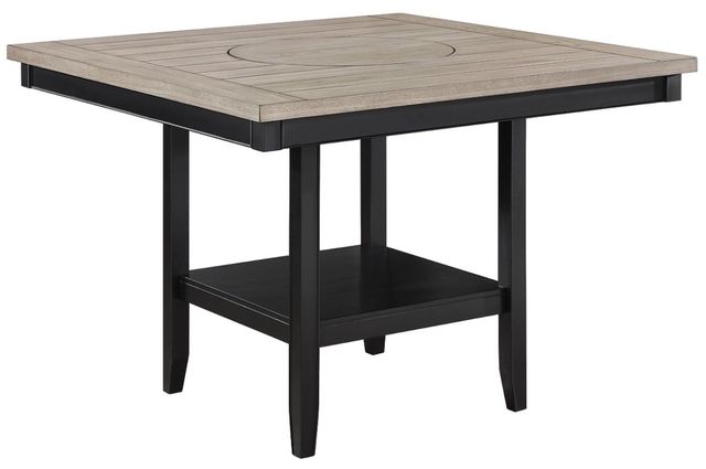 Crown Mark Fulton Light Gray Counter Height Dining Table with Black ...