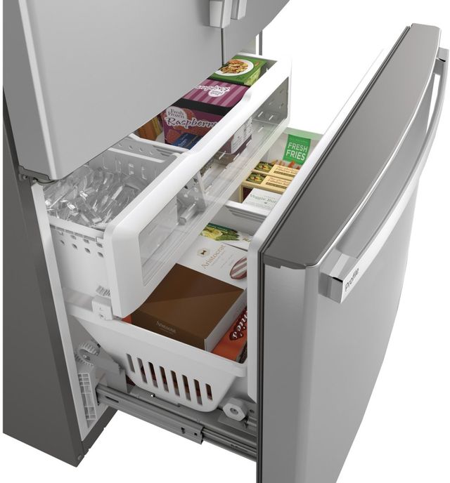 GE Profile™ 23.1 Cu. Ft. Black Slate Counter Depth French Door Refrigerator 22