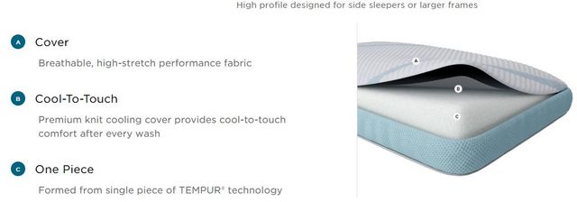 Tempur-Pedic® TEMPUR-Adapt® ProHi + Cooling King Bed Pillow-1