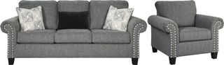 Benchcraft® Agleno 2-Piece Charcoal Living Room Set