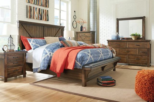 Signature Design by Ashley® Lakeleigh Dark Brown Queen Panel Bed 23