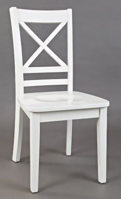 Jofran Inc. Simplicity White “X” Back Dining Room and Kitchen Side Chair-3