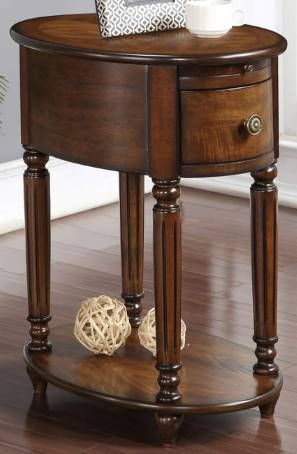 TEI Burnished Walnut Chairside Table