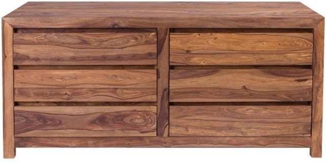 LifeEstyle SheeSham Wood Chest of 6 Drawers (Standard Size, Brown