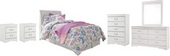 Signature Design by Ashley® Anarasia 6-Piece Cottage White Twin Youth Sleigh Bed Set