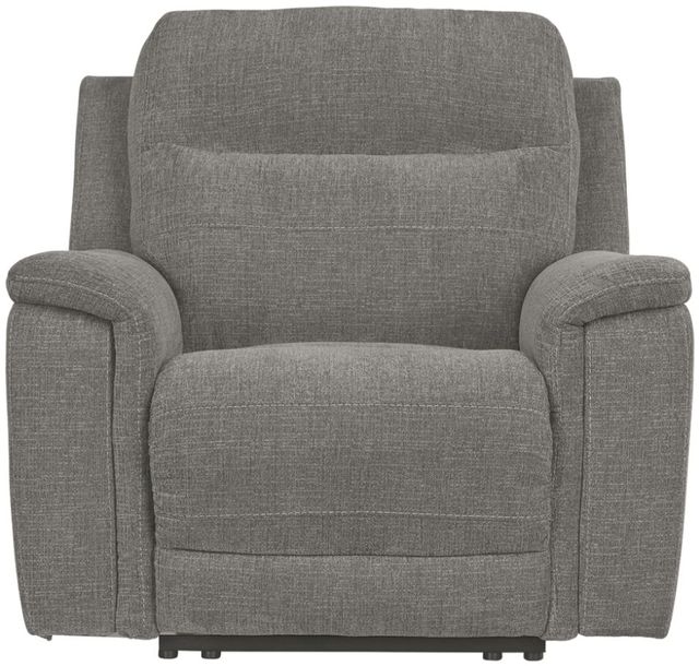 Signature Design by Ashley® Mouttrie Smoke Power Recliner with Adjustable Headrest 2