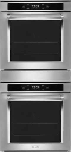 KitchenAid® 24" FingerPrint Resistant Stainless Steel Double Electric Wall Oven
