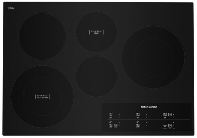KitchenAid® 30" Black Electric Cooktop-0