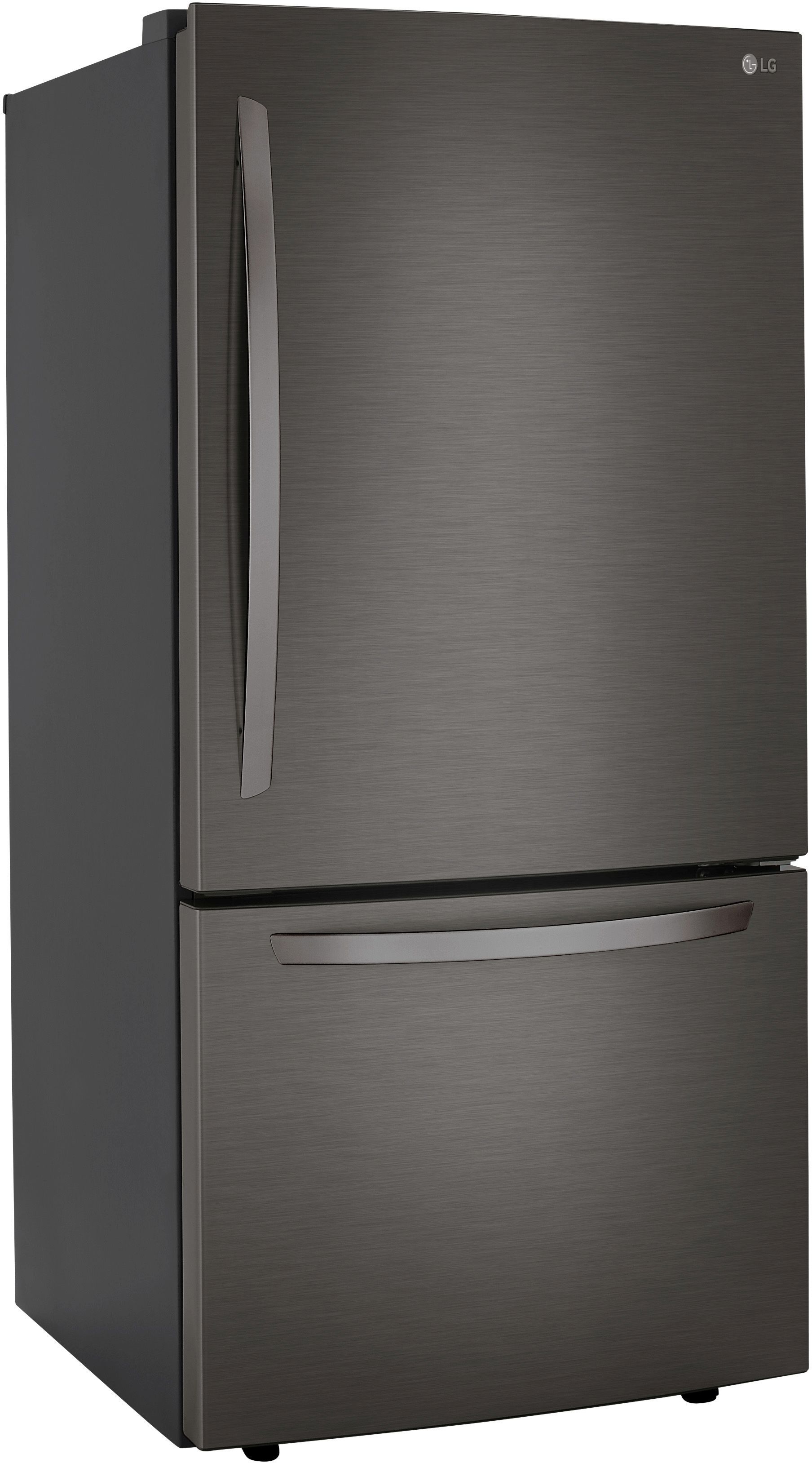 Black stainless store steel fridge freezer