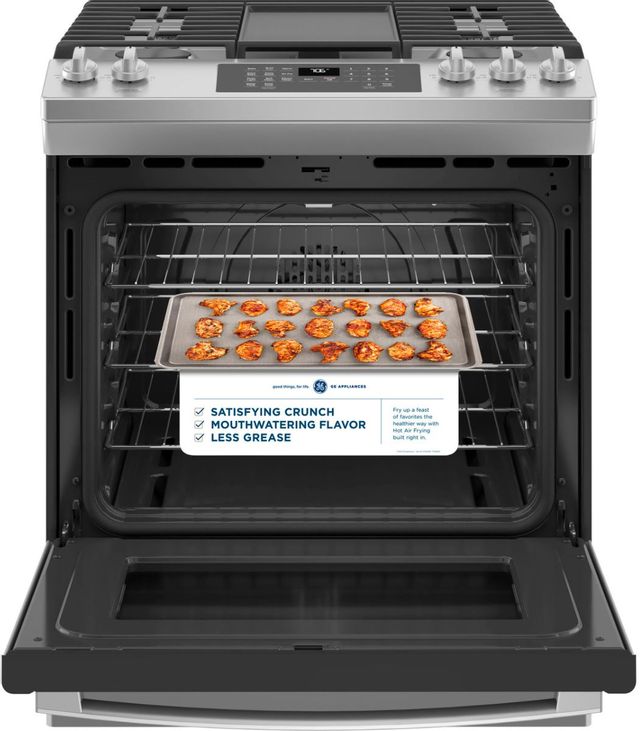 GE® 30" Stainless Steel Slide In Convection Gas Range 29